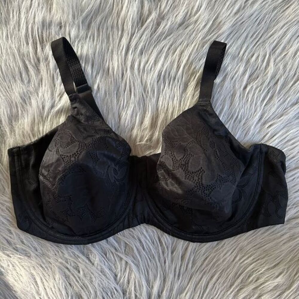 Dominique Unlined Bra Womens Size 40D Black Unpadded Underwire